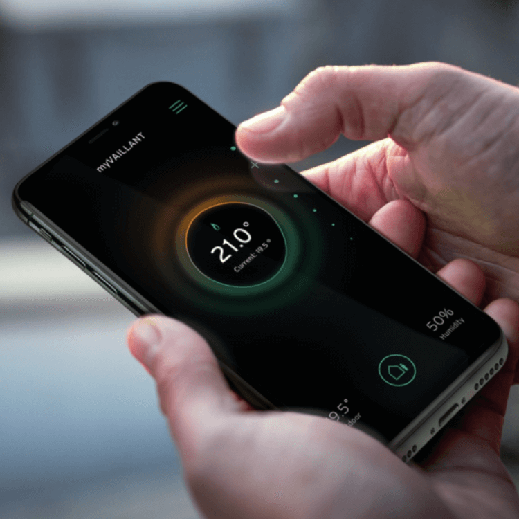 My Vaillant connect 940F
via app op telefoon