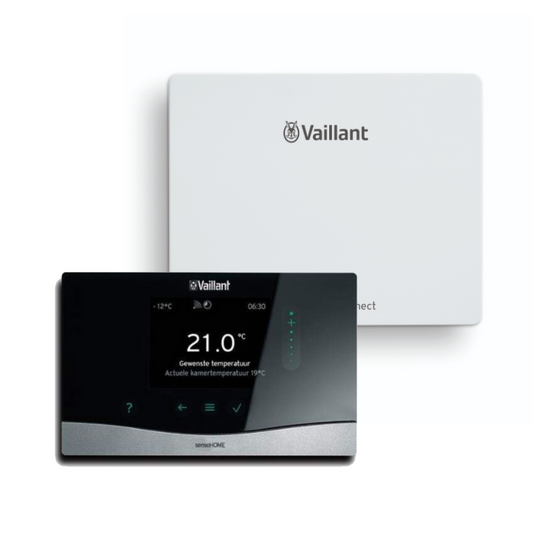 Actiepakket Vaillant draadloze sensohome VRT 380F klokthermostaat plus myVAILLANT connect internetmodule 940F